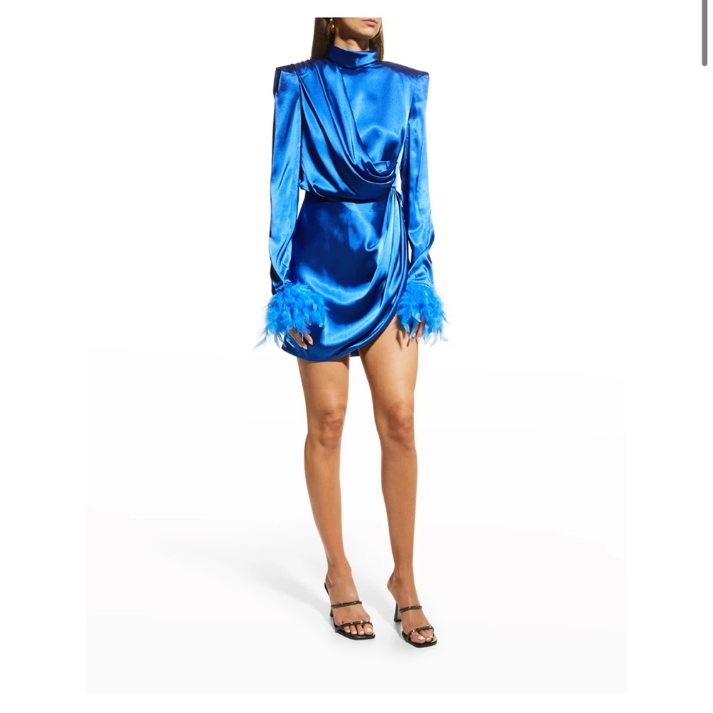 Bronx & Banco Nadine Mini Feather Cuff Dress